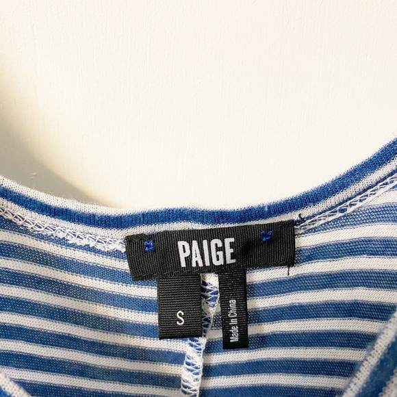 Paige | Blue and White Stripe Tank Top - Picture 2 of 3
